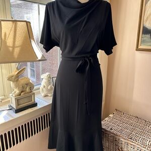 BNWT Ann Taylor Black Crepe All Occasions Dress.  Size 12.